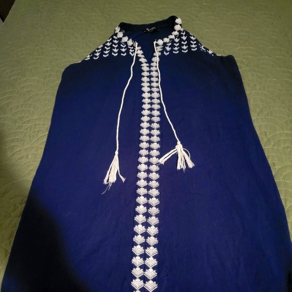 Blue and White Sun Dress - Picture 1 of 6